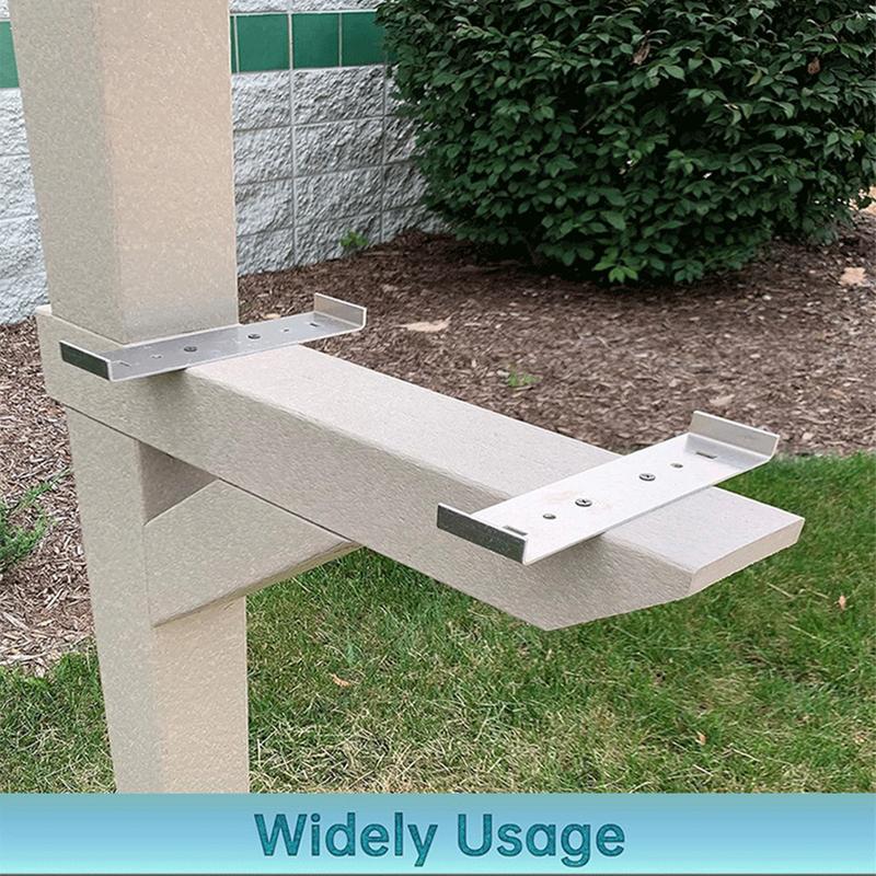 Home Improvement Us - Mailbox Post Kit 2 Pieces Aluminum