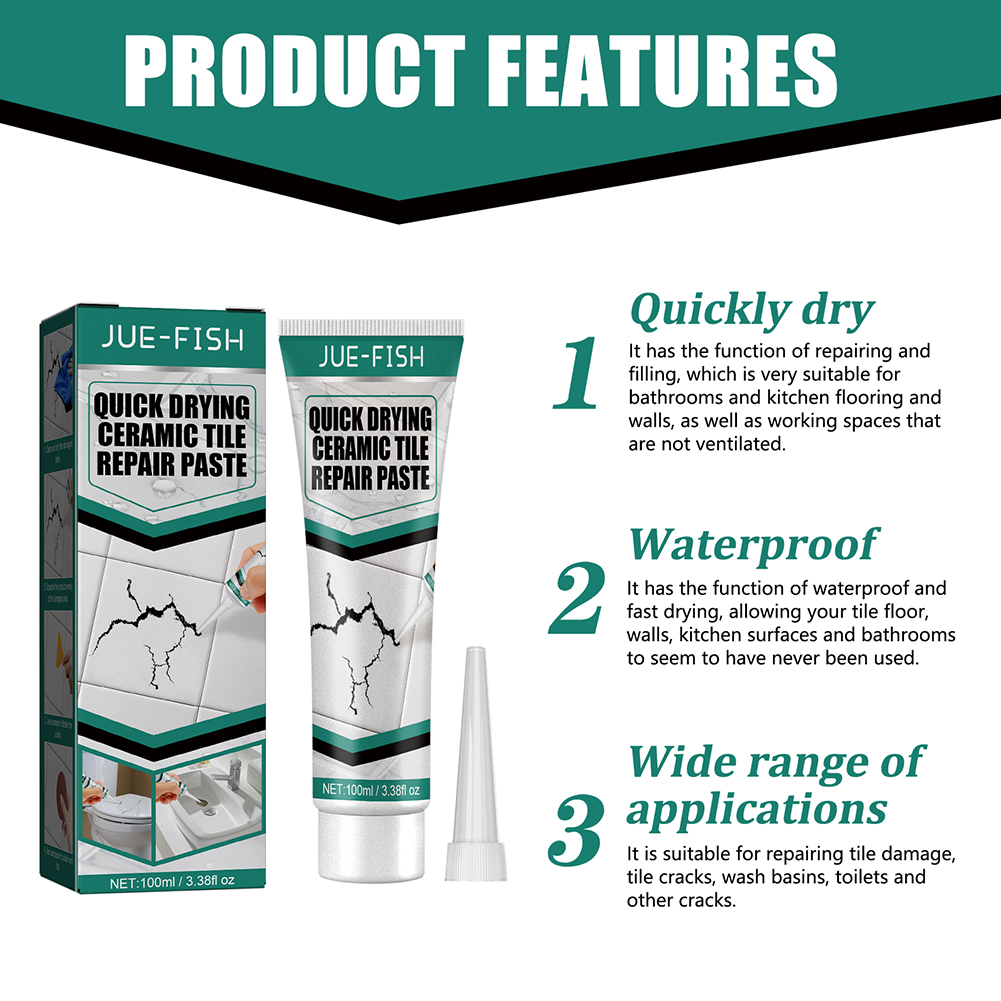 Tile Grout Repair - Practical Ceramic Repair Paste Environmentally Universal
