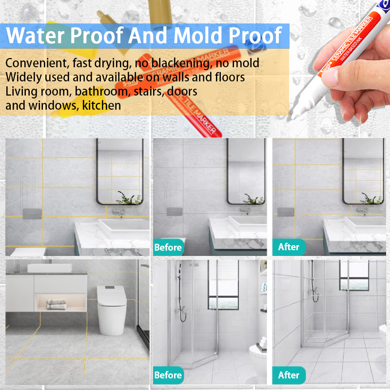 3 Pcs Waterproof White Marker  - Tile Grout Repair incelemesi ve fiyatı