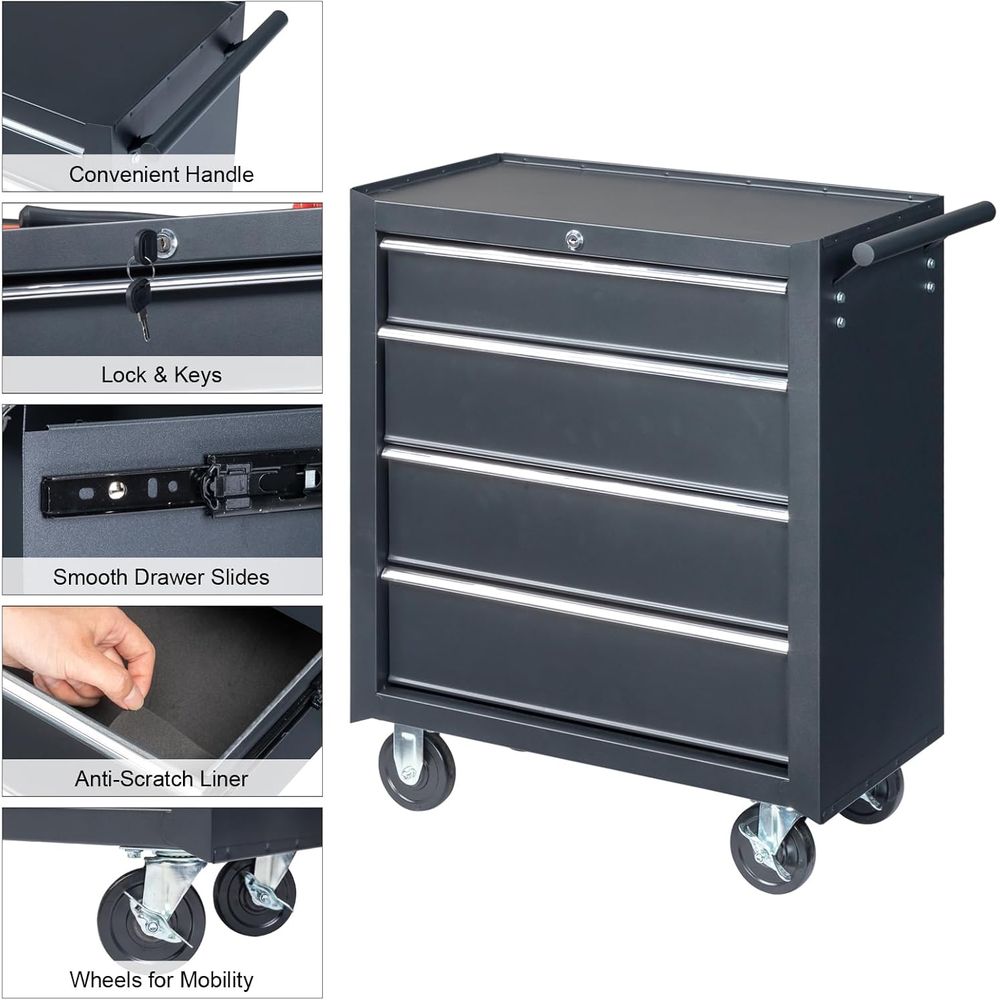 4-Drawer Rolling Tool Chest, M - Home Improvement Outlet Stores incelemesi ve fiyatı