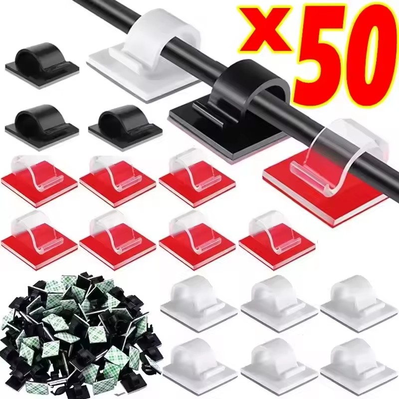 50pcs Self Adhesive Outdoor Ca - Cable Staple Clip incelemesi ve fiyatı