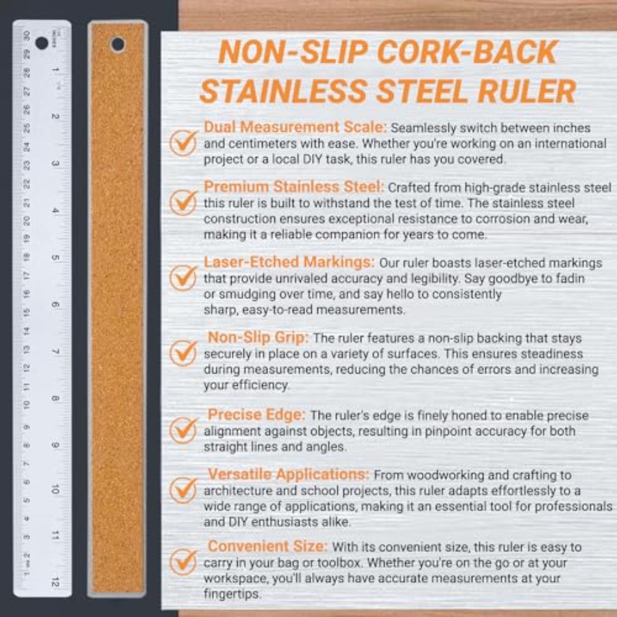 Stainless Steel Ruler with Non - Home Improvement Us incelemesi ve fiyatı